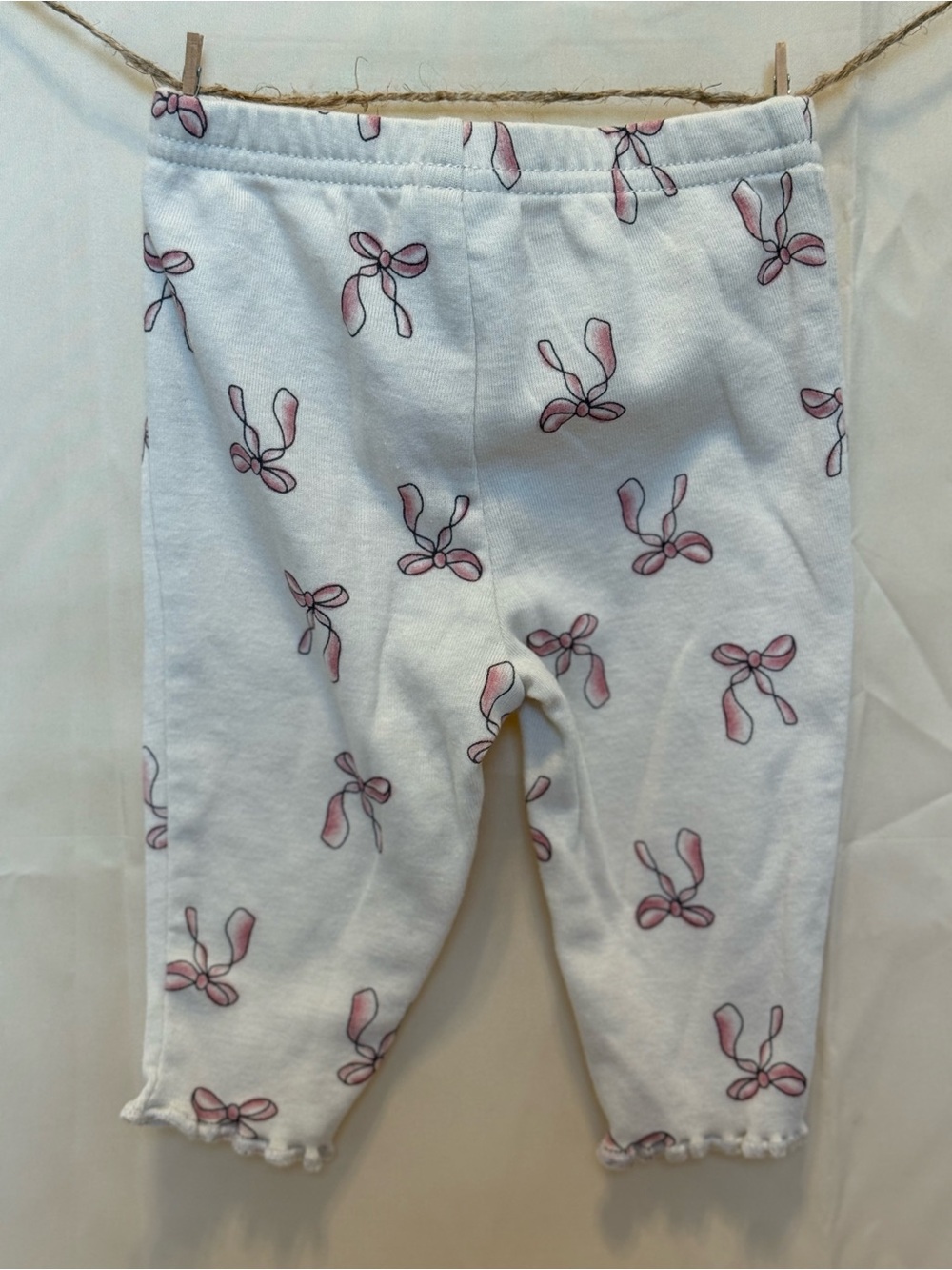 Carter’s - Long-Sleeve Bow Print One-Piece Bodysuits - Pink & White - Picture 7 of 16